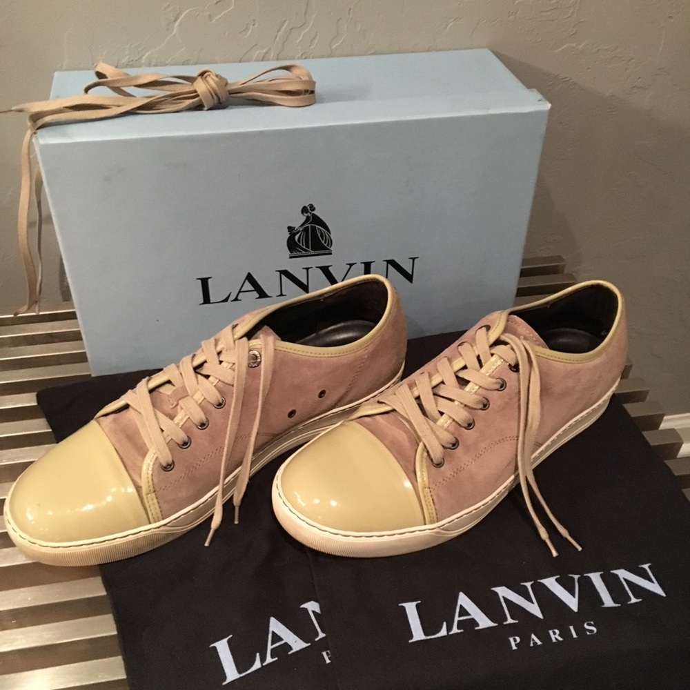 Lanvin patented leather/suede mens sneakers size11